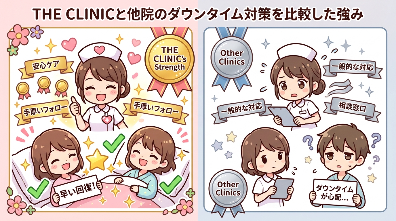 他院とのダウンタイム対策比較