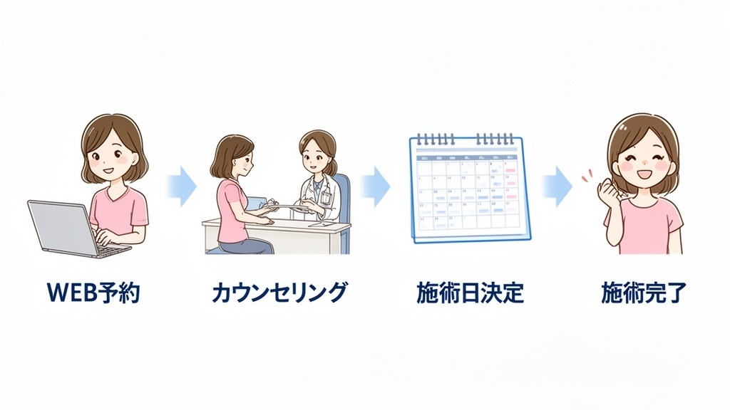WEB予約から施術完了までのスムーズな流れ